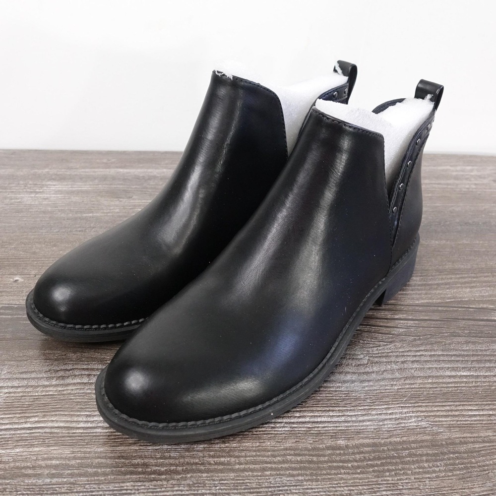 New! Frye And Co Greige Boots‎ Womens Size 6 Black Polyurethane Studded Ankle